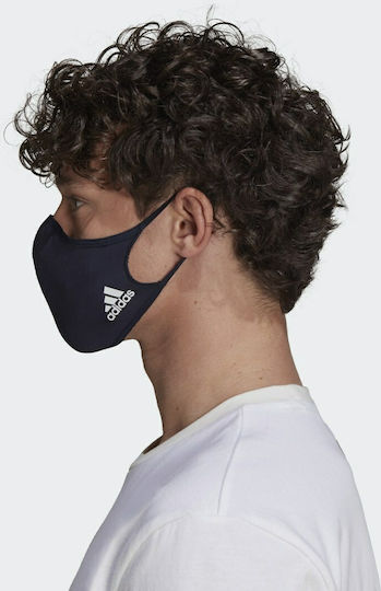 adidas Protective Mask Fabric Medium Black HF7046 3pcs