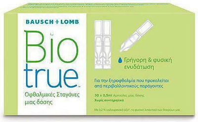 Bausch & Lomb Biotrue Augentropfen mit Hyaluronsäure für Trockene Augen 30x0.0ml