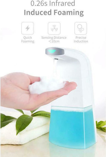 CLN-0034 Επιτραπέζιο Dispenser Αφρού Πλαστικό με Αυτόματο Διανομέα Λευκό