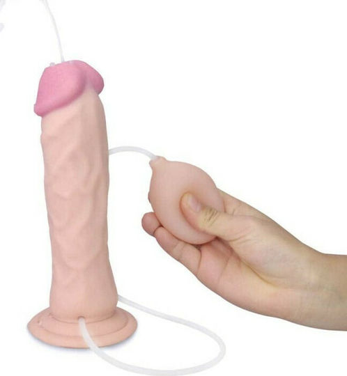 Lovetoy Ejaculating Realistic Silicone Dildo with Scrotum & Suction Cup Flesh 23cm