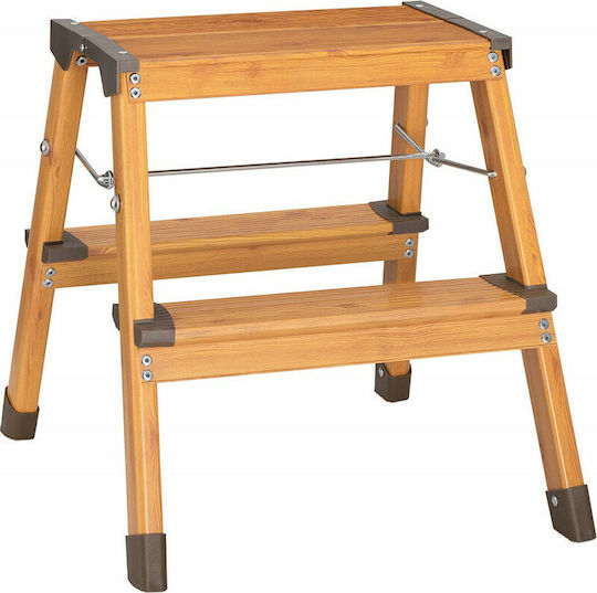 Navaris Step Ladder Aluminum 2 Stair 48cm