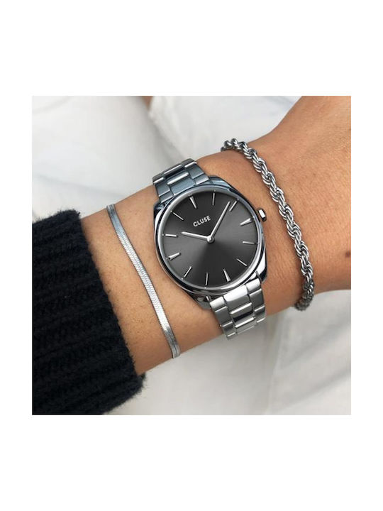 Cluse Feroce Watch with Silver Metal Bracelet