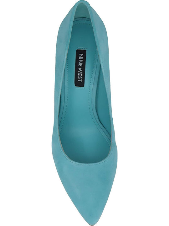 Tatiana2 Wildleder Spitze Zehenstil Türkis Pumps