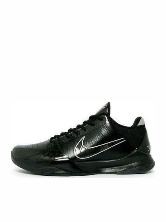 Zoom Kobe V Low Basketball Shoes Black / Metallic Silver / Dark Grey
