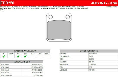 Ferodo Eco Friction Front Pads Suzuki DR 200 1989-1998