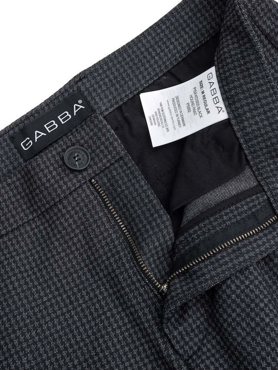 Gabba Pisa KD3920 Pantaloni pentru bărbați Elastice cu Croială Normală Negru