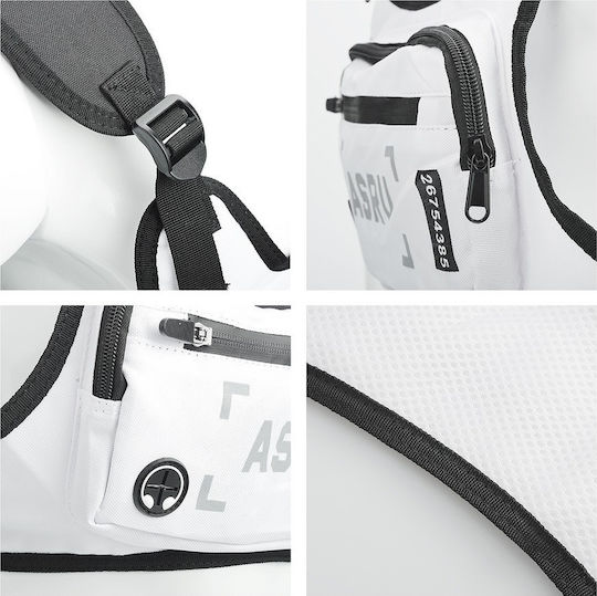 Sports Bag On Chest Τσαντάκι Μέσης έως 6.5" Λευκό