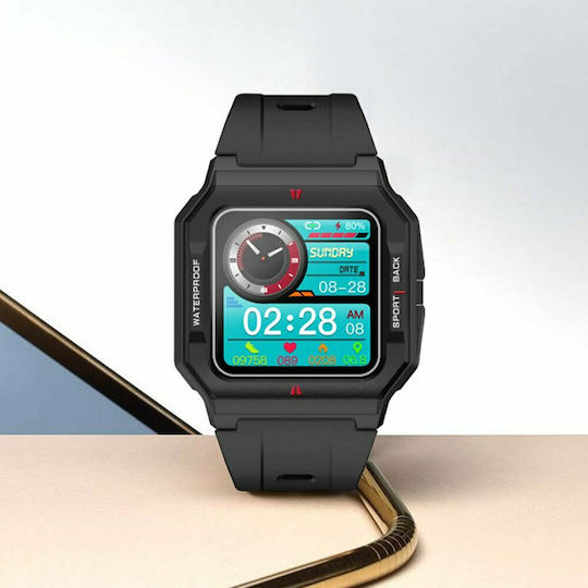 Colmi P10 46mm Smartwatch με Παλμογράφο (Μαύρο)