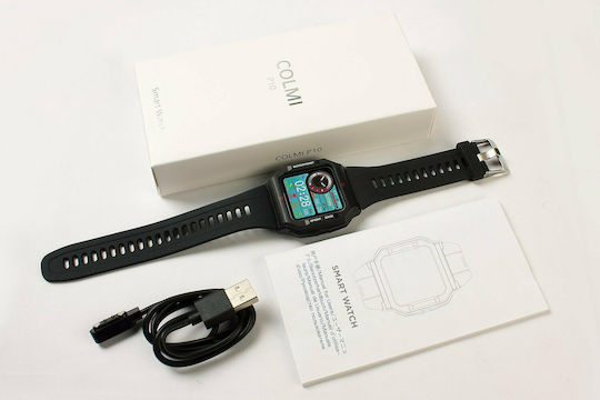 Colmi P10 46mm Smartwatch με Παλμογράφο (Μαύρο)