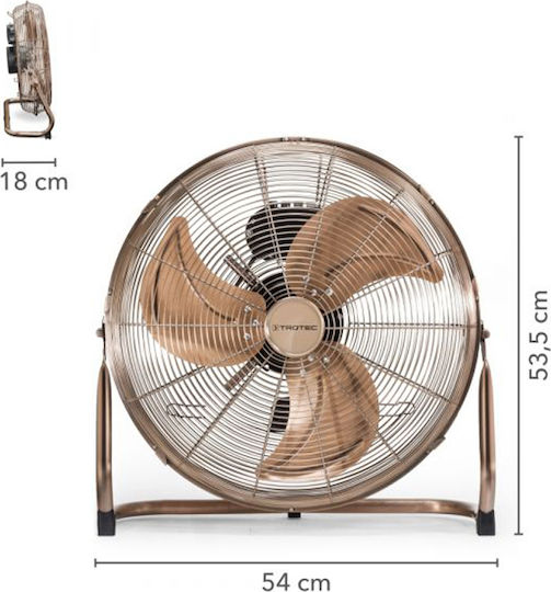 Trotec TVM 17 Ανεμιστήρας Δαπέδου 100W Διαμέτρου 45cm Μπρούτζινος