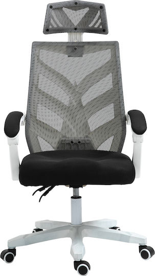Woodwell Bf2985 Scaun De Birou De Director Cu Inclinare Alb - Negru