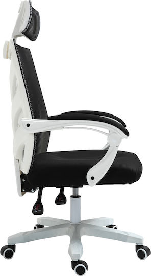 Woodwell Bf2985 Scaun De Birou De Director Cu Inclinare Alb - Negru