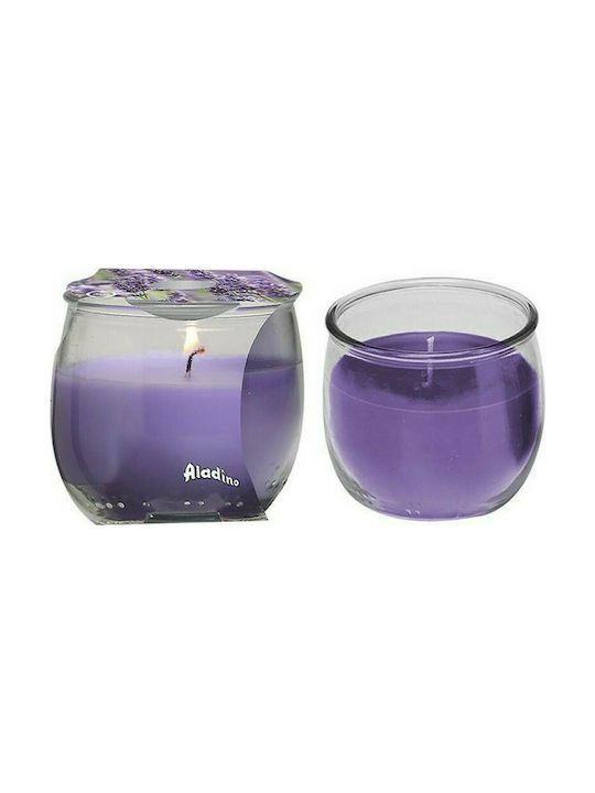 Candil Scented Candle Aladino Jar with Scent Lavender Purple 120gr 1pcs