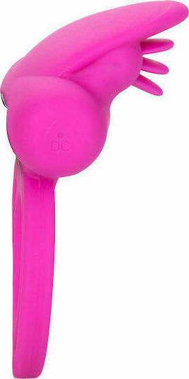 Calexotics Silicone Rechargeable Dual Clit Flicker Enhancer Vibrating Cock Ring Schwanz Silikon Pink