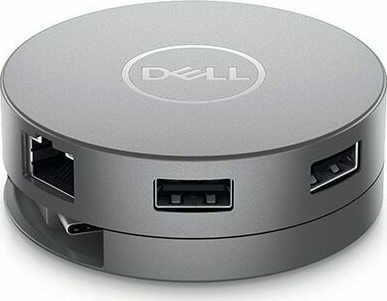 Dell DA310 USB-C Docking Station με HDMI/DisplayPort 4K PD Ethernet και συνδεση 3 Οθονών Ασημί