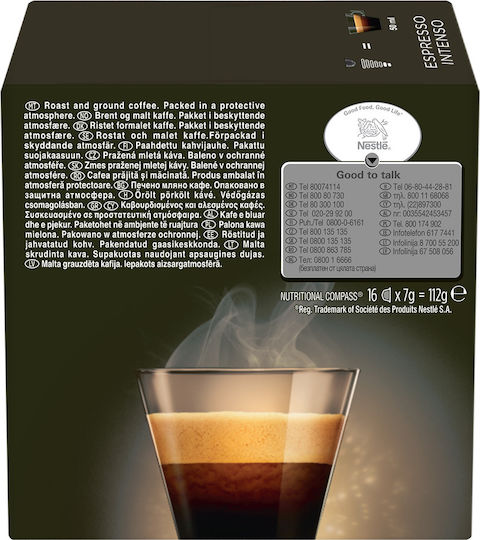 Nescafe Капсули Еспресо Интенсо Съвместими с Машина Dolce Gusto 16бр