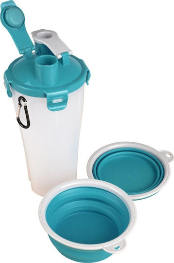 Flamingo Trinka Plastic Bottle Food & Water for Dog in White Color