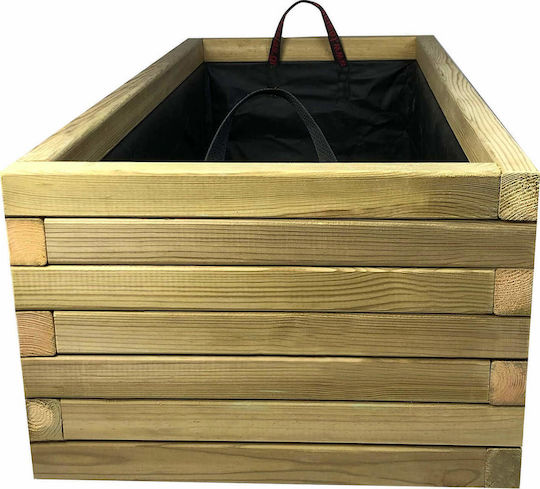 Tesias Planter Box Wooden Beige 40x110x36cm.