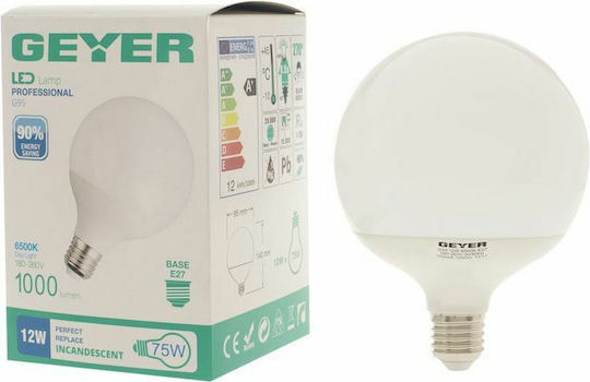 Geyer LED Bulb 12W for Socket E27 and Shape G95 Cool White 1150lm