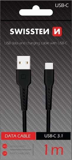 Swissten USB 2.0 Kabel USB Typ-C männlich - USB-A Schwarz 1m 71505530