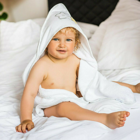 Babyono Baby Bath Towel Hooded Pink 100x100cm