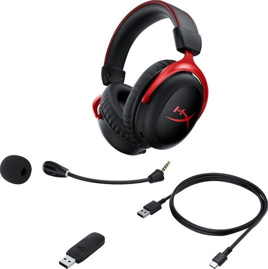 HyperX Cloud II Wireless Over Ear Gaming Headset με σύνδεση USB Κόκκινο