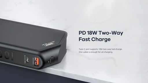 Remax RPP-172 Power Bank 10000mAh 22.5W mit USB-A Anschluss und USB-C Anschluss Schwarz