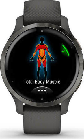 Garmin Venu 2S Edelstahl 40mm Wasserdicht Smartwatch mit Pulsmesser (Slate / Graphite)