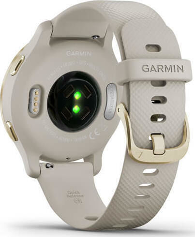 Garmin Venu 2S Edelstahl 40mm Wasserdicht Smartwatch mit Pulsmesser (Light Gold / Light Sand)