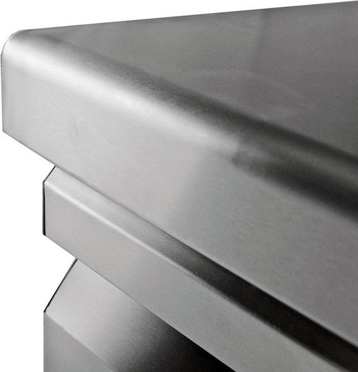 Bambas Frost Английски превод: Stainless Steel Refrigerator Counter 431лт with 3 Doors and Cooling Machine 0/+10°C L185xW70xH85см