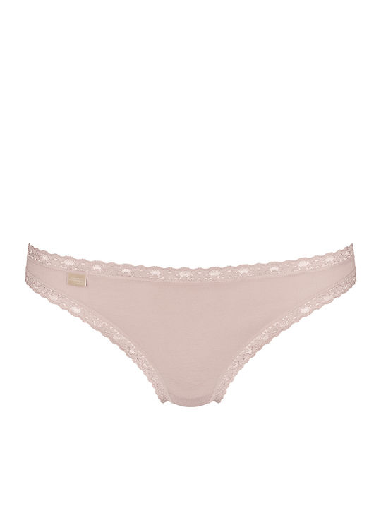 24/7 Weekend Βαμβακερά Femei Brazilia 3Pack cu Dantelă Bej/Puro