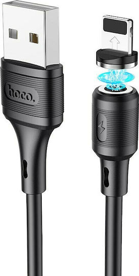 Hoco X52 Sereno Magnet detasabil / Regular USB-A la Cablu Lightning 12W Negru 1m