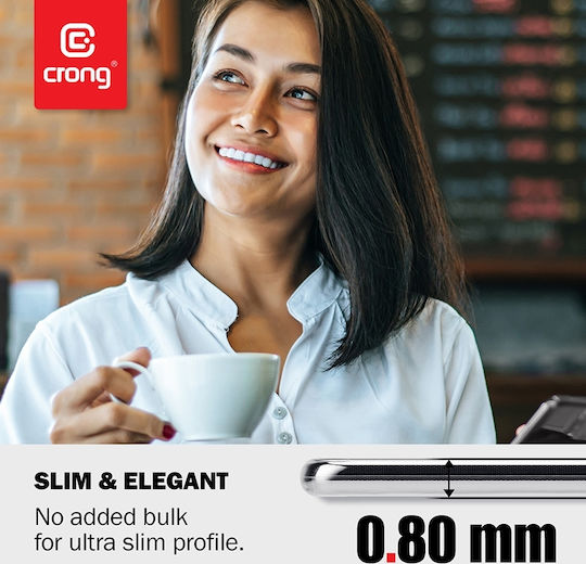 Crong Slim Back Cover Σιλικόνης 0.8mm Διάφανο (Galaxy M31)