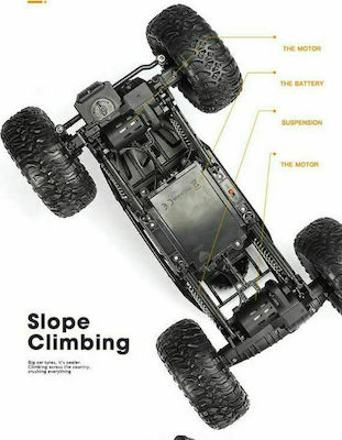 H.S. Toys Big Monster Off Road Ferngesteuertes Auto Monstertruck 4WD 2.4G 4WD Black 1:12