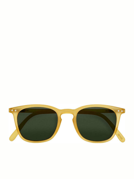 Izipizi Men's Sunglasses with Yellow Plastic Frame and Green Lens