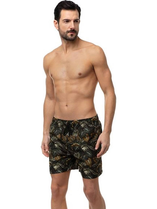 Ανδρικό Μαγιό Σορτς Χακί Floral