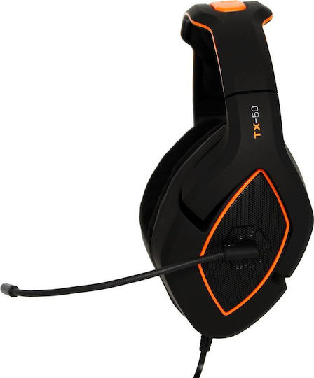 Gioteck TX50 Over Ear Căști Gaming Cu Conectivitate 3,5 Mm Portocalii