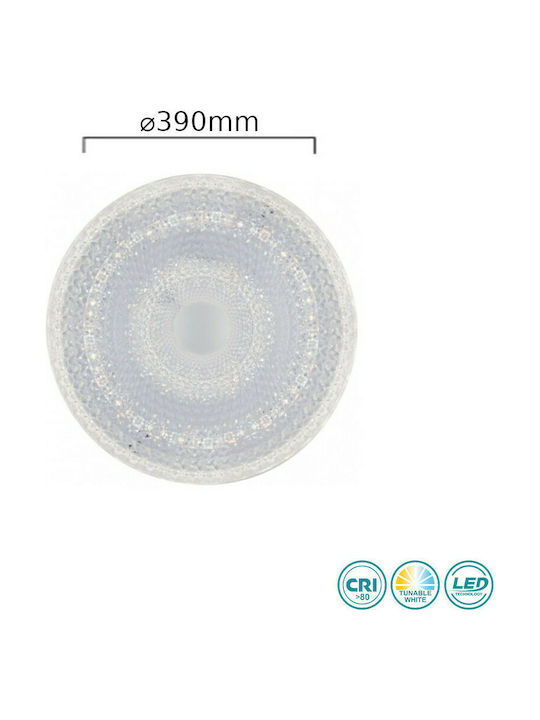 Fan Europe Unika-PL40 Ceiling Mount Light 39cm White with Integrated LED