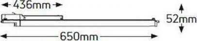 Geyer Commercial Linear LED Ceiling Light 16W Warm White IP20 L65xD43.6xH5.2cm