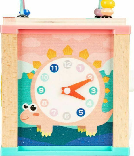 Ecotoys Shape Sorting Toy Educational Children's Cube and Sorting Board with Blocks made of Wood for 18++ Months