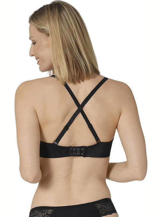Amourette Charm Strapless Bra without Padding Underwire Black