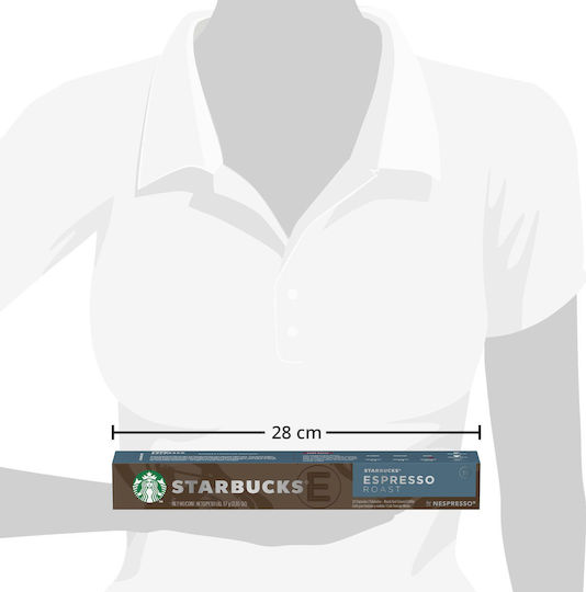 Starbucks Kapseln Espresso Roast Kompatibel mit Maschine Nespresso 10Mützen