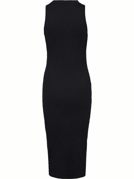 Sommer Midi Damenkleid Schwarz