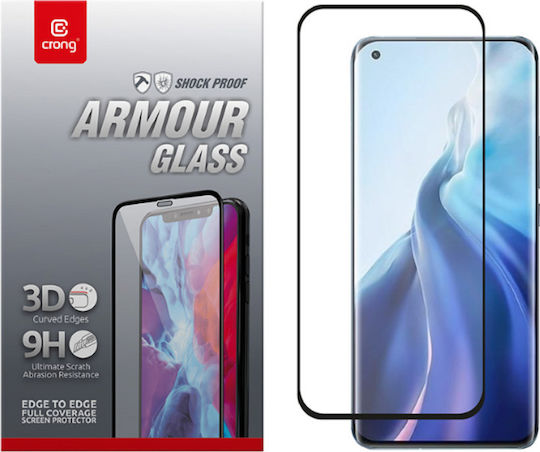 Crong 3D Armor Full Glue Full Face Tempered Glass Black (Mi 11)