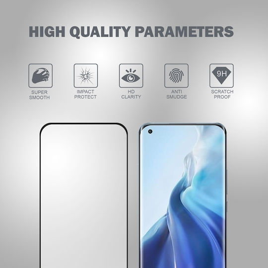 Crong 3D Armor Full Glue Full Face Tempered Glass Black (Mi 11)