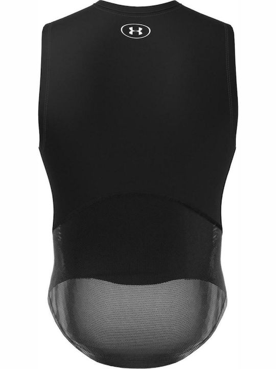 Under Armour Heatgear Мъжка термо без ръкави Компресия Черен