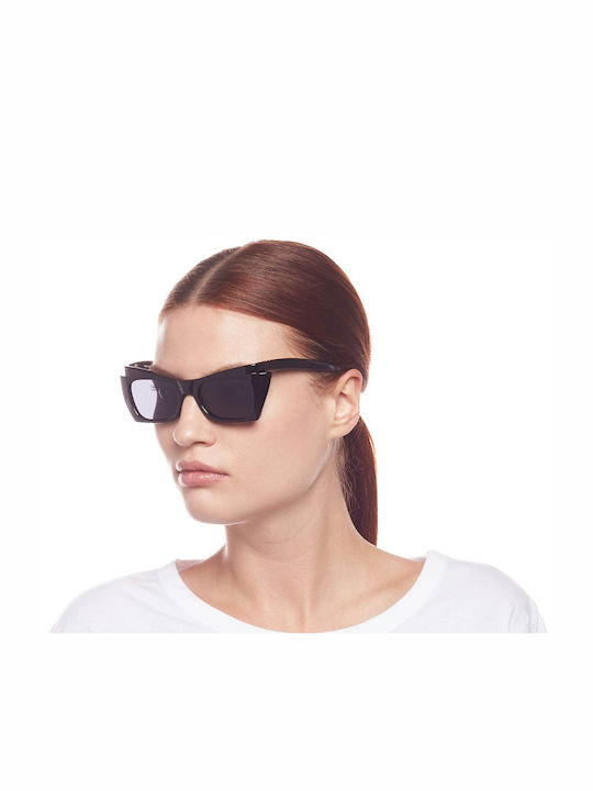 Le Specs For-Never Mine Damen Sonnenbrille mit Schwarz Kunststoff Gestell und Schwarz Linse LSP2002266