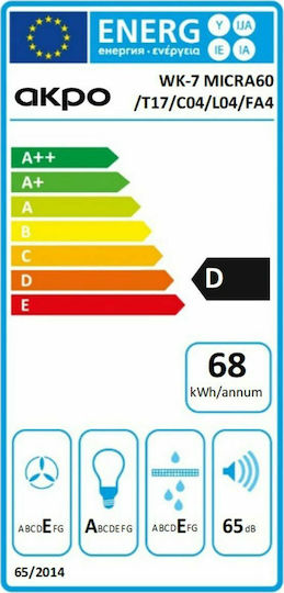 Akpo WK-7 MICRA Μηχανισμός Απορρόφησης 60cm Μαύρος