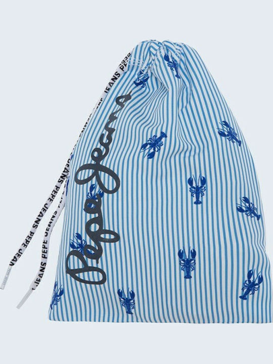 Stripes Ανδρικό Μαγιό Σορτς Γαλάζιο με Σχέδια