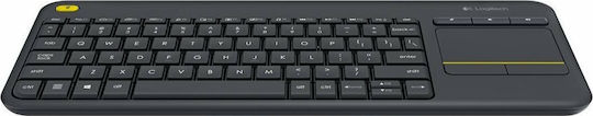 Logitech K400 Plus Wireless Keyboard with Touchpad English UK Black
